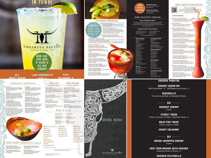 Margarita Factory Hazel Dell Menu