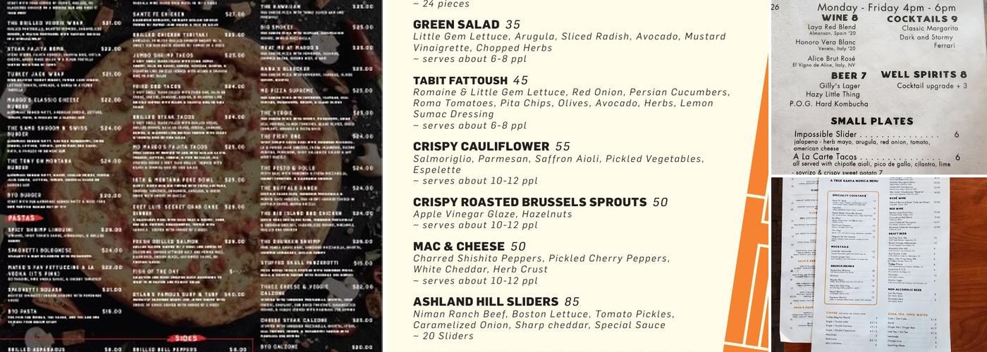 Margo's Pizza Kitchen Menu