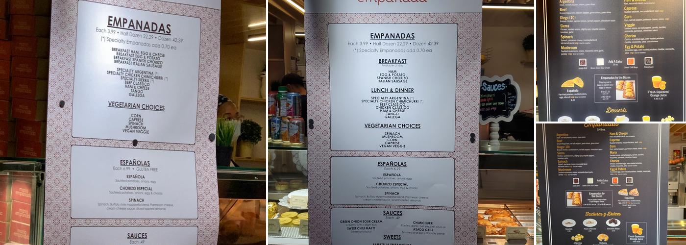 Maria Empanada - Stanley Marketplace Menu