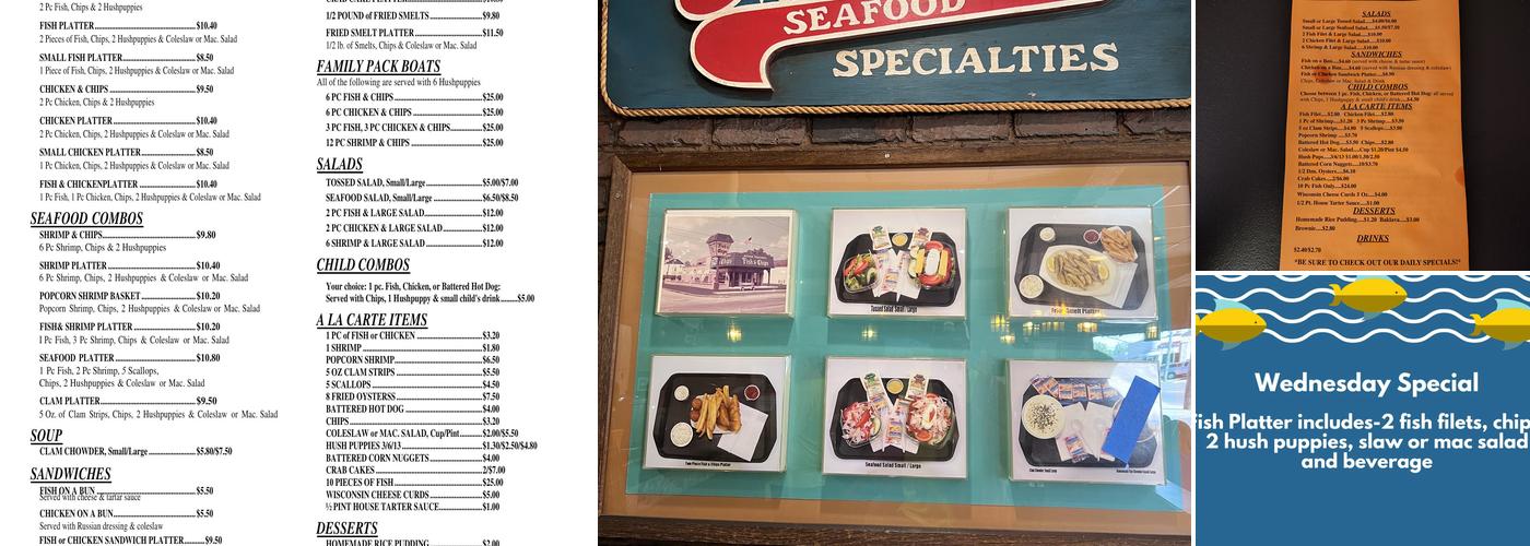 Marino's Seafood Fish & Chips Menu