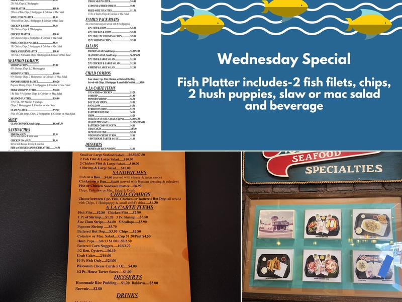 Marino's Seafood Fish & Chips Menu