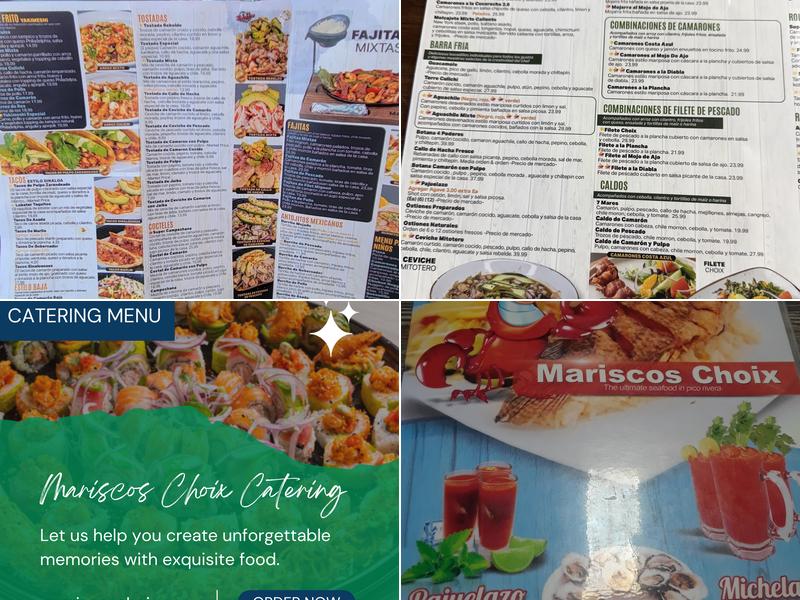 Mariscos Choix Menu