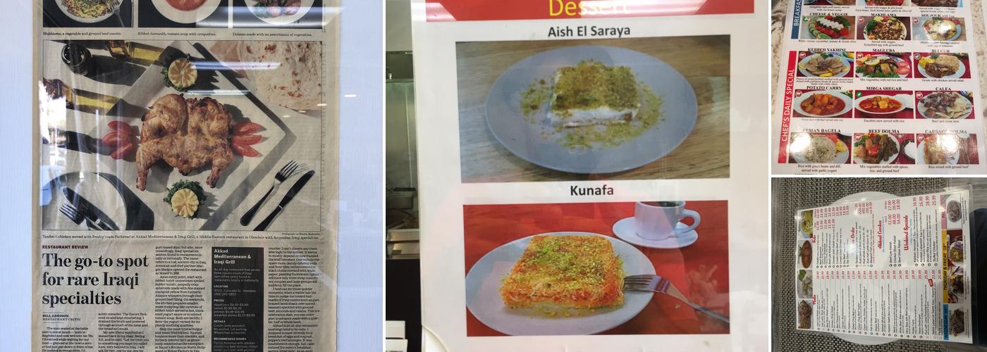 AKKAD Mediterranean & Iraqi Grill Menu