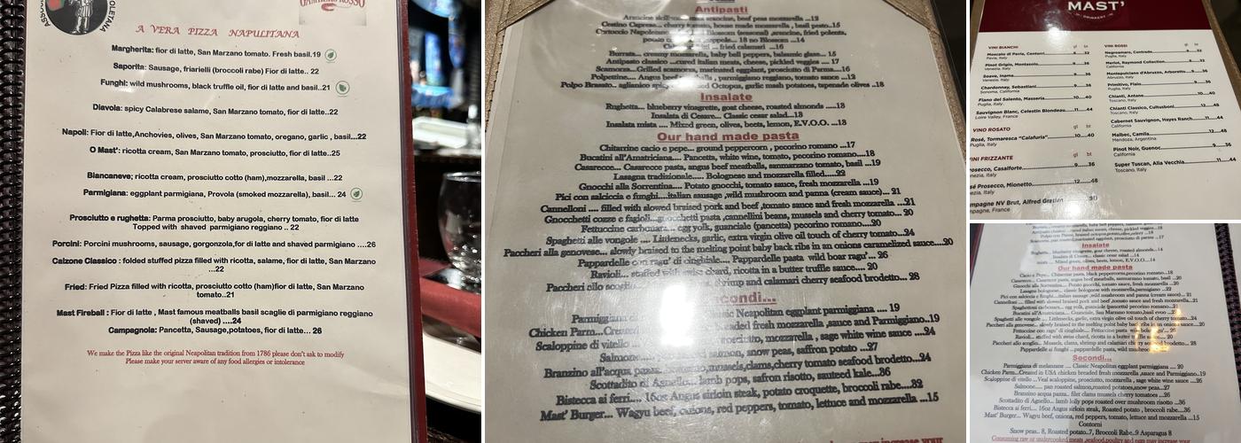 MAST' Menu