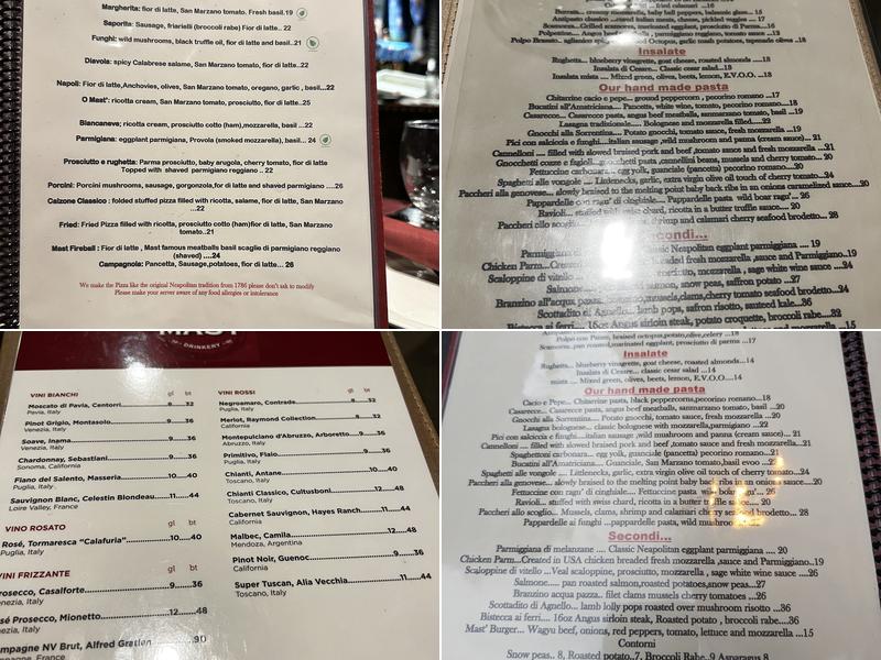 MAST' Menu