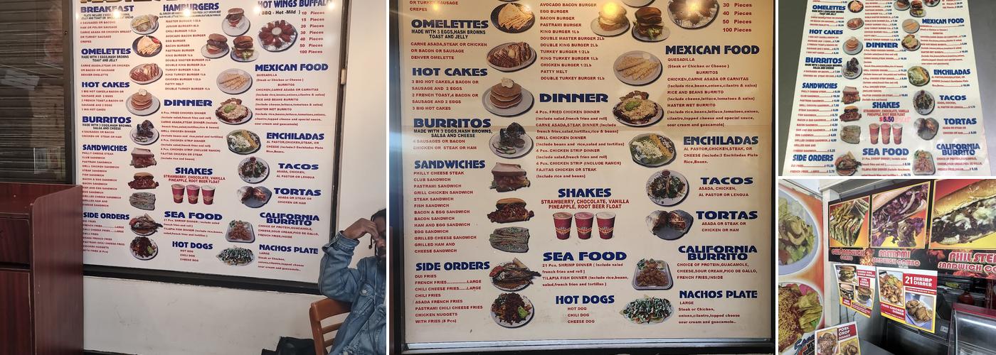 Master Burger Menu