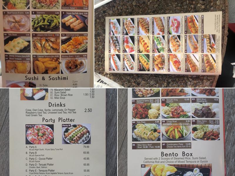 Maui Sushi & Teriyaki Menu