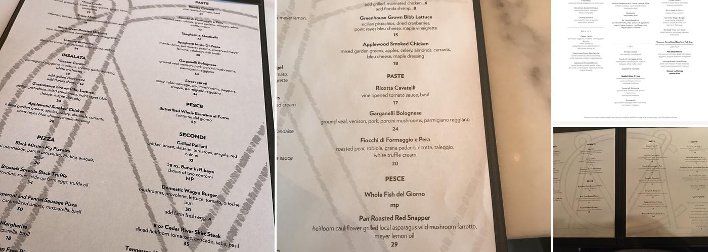 MC Kitchen Menu