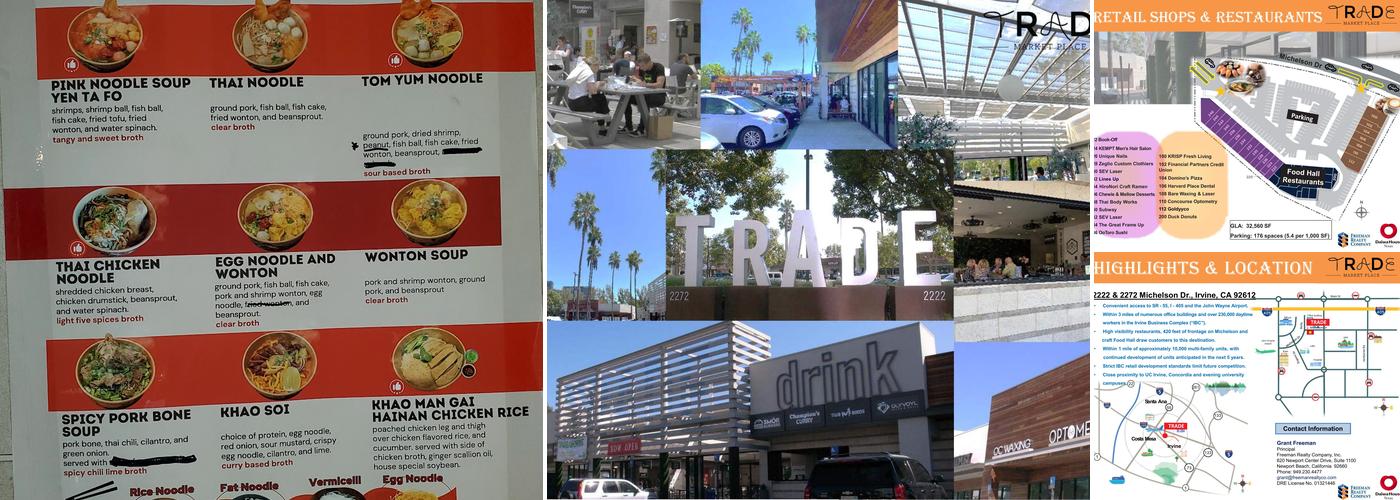 Trade Food Hall Menu