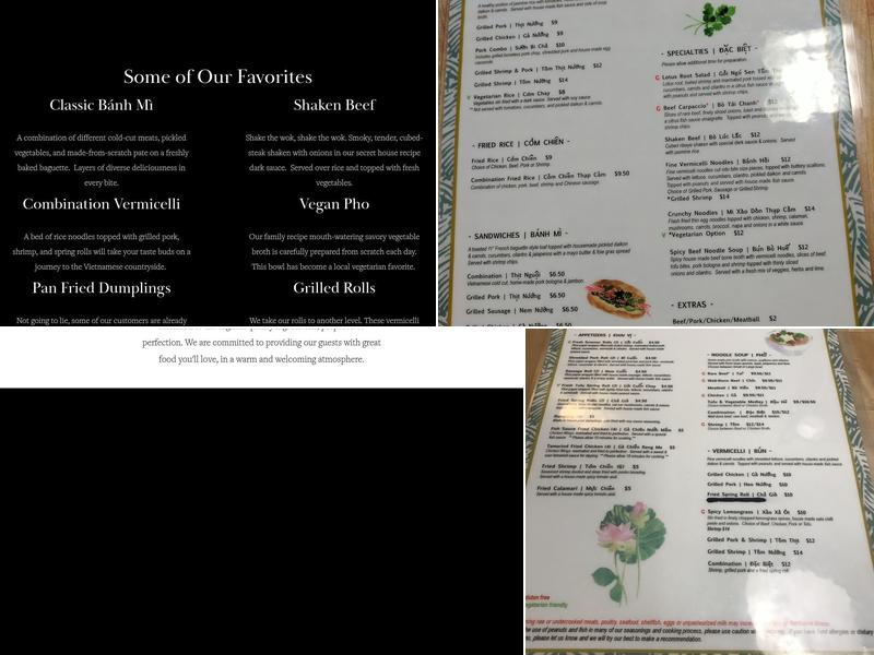 Bonjour Banh Mi & Tea Menu