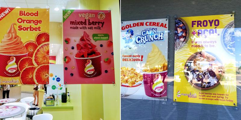 Menchie's Frozen Yogurt Menu