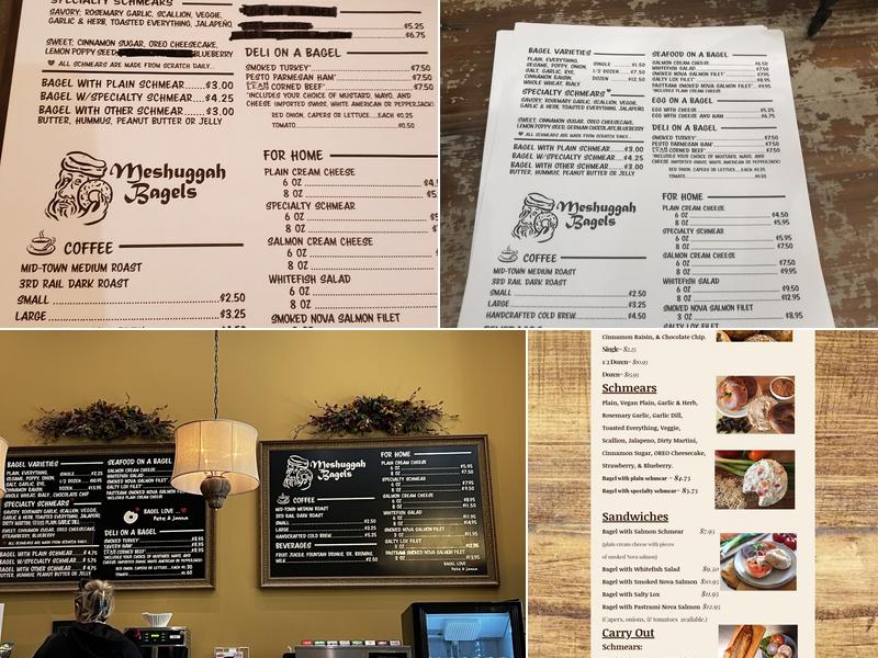 Meshuggah Bagels Menu