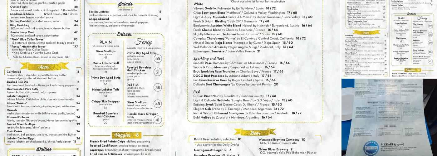 Mignonette Downtown Menu
