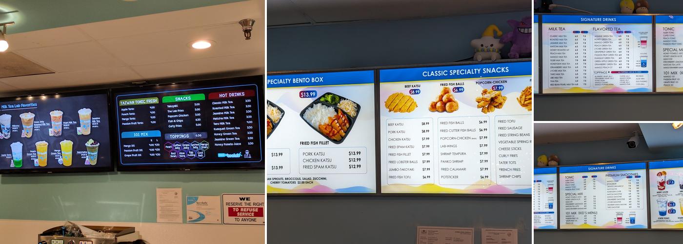 Milk Tea Lab Menu