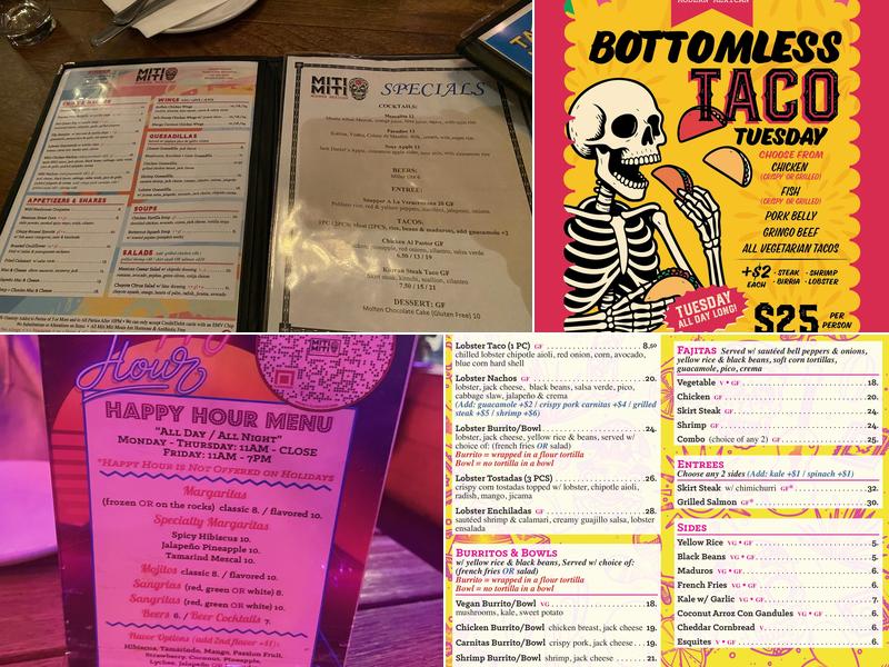 Miti Miti Menu