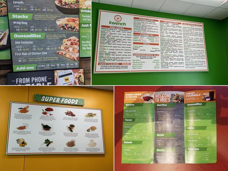 Moe's Southwest Grill Menu