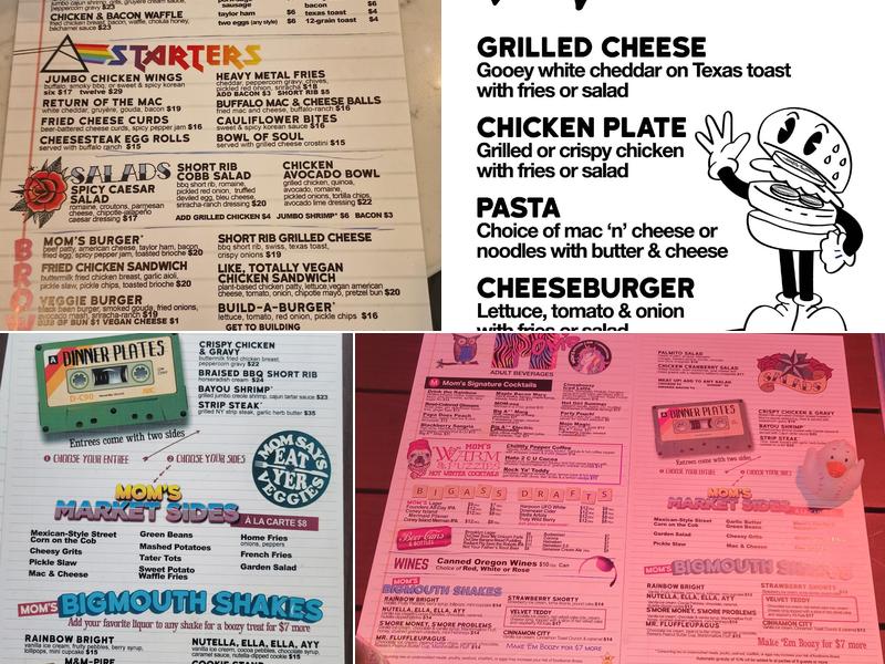 Mom's Kitchen and Bar Menu