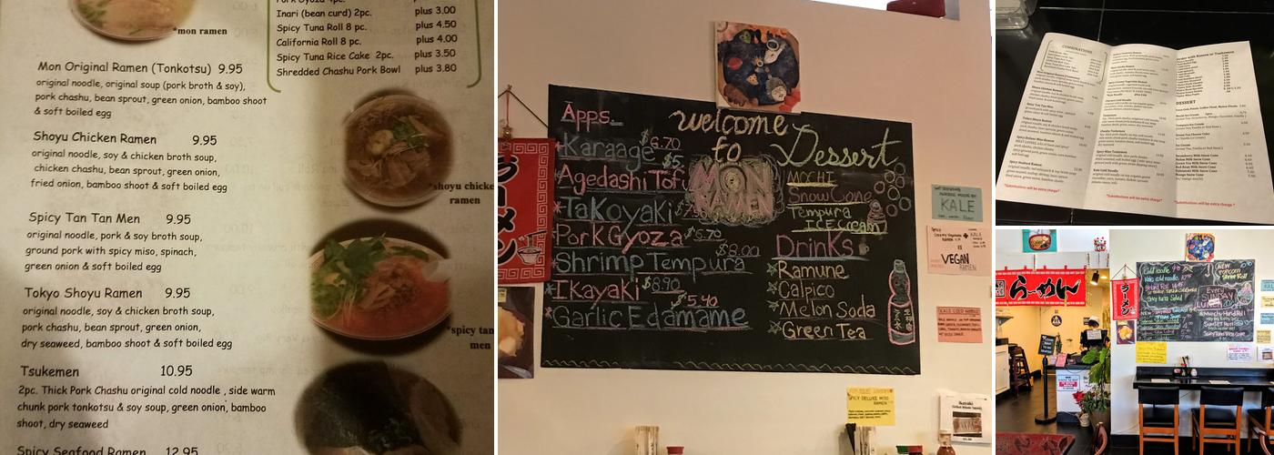 Mon Ramen Menu