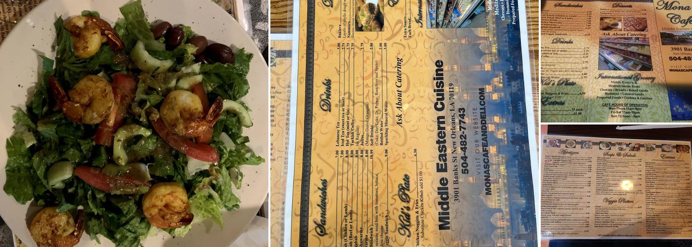 Mona's Cafe Menu