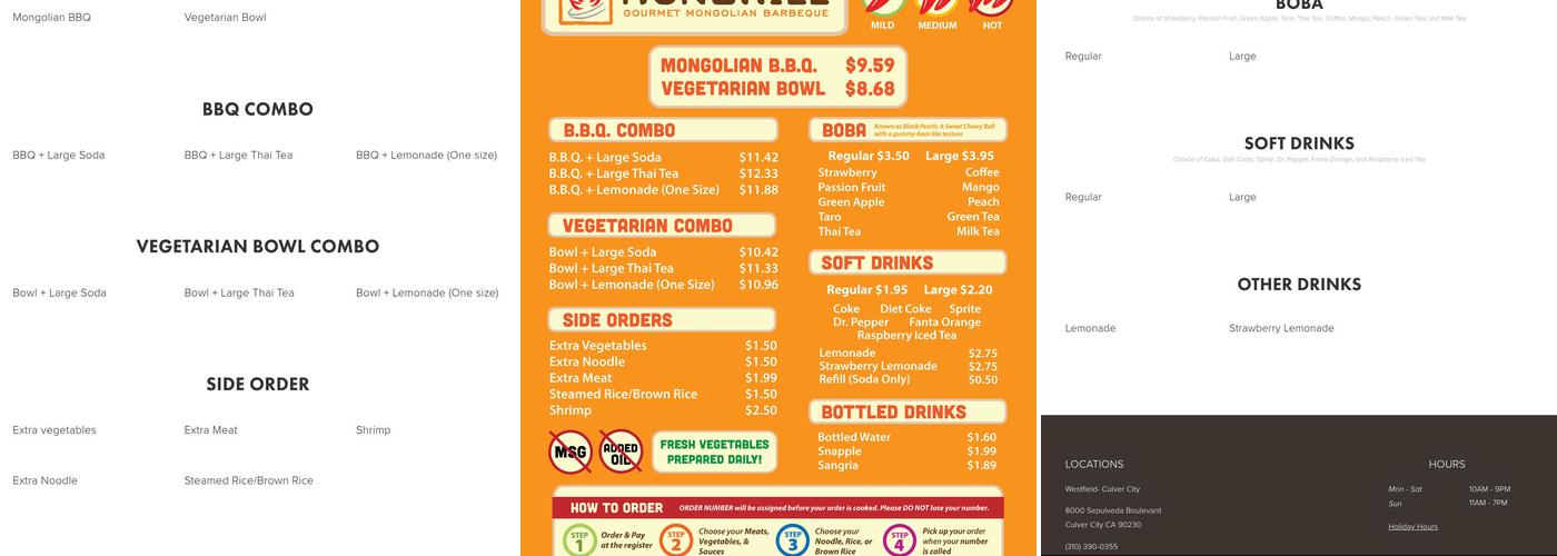 Mongrill Menu