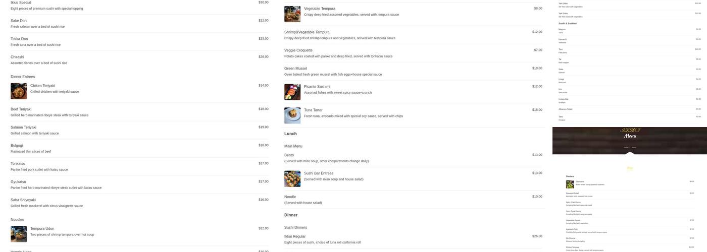 IKKAI Menu