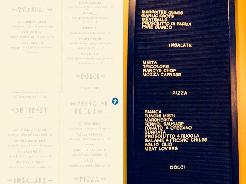 Mozza2Go Menu