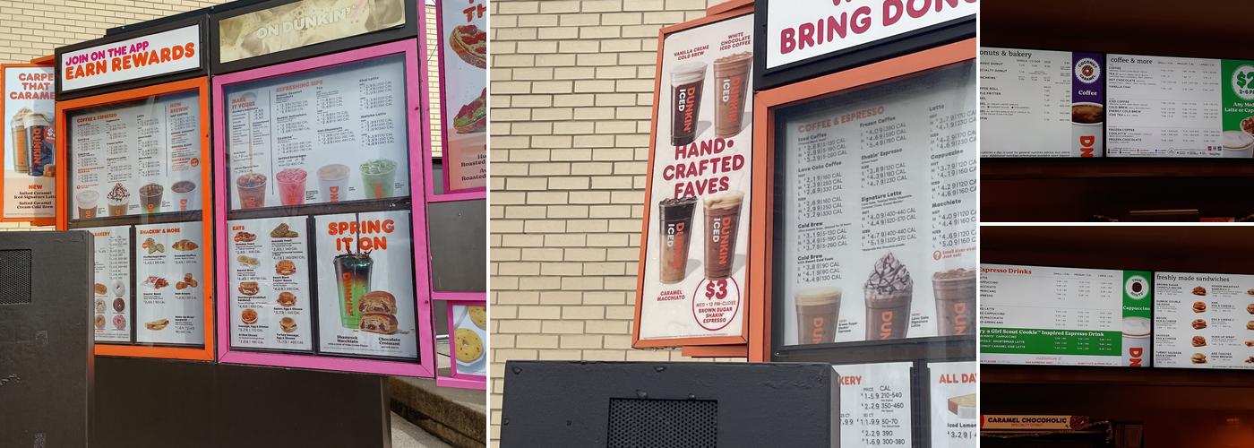 Dunkin' Menu
