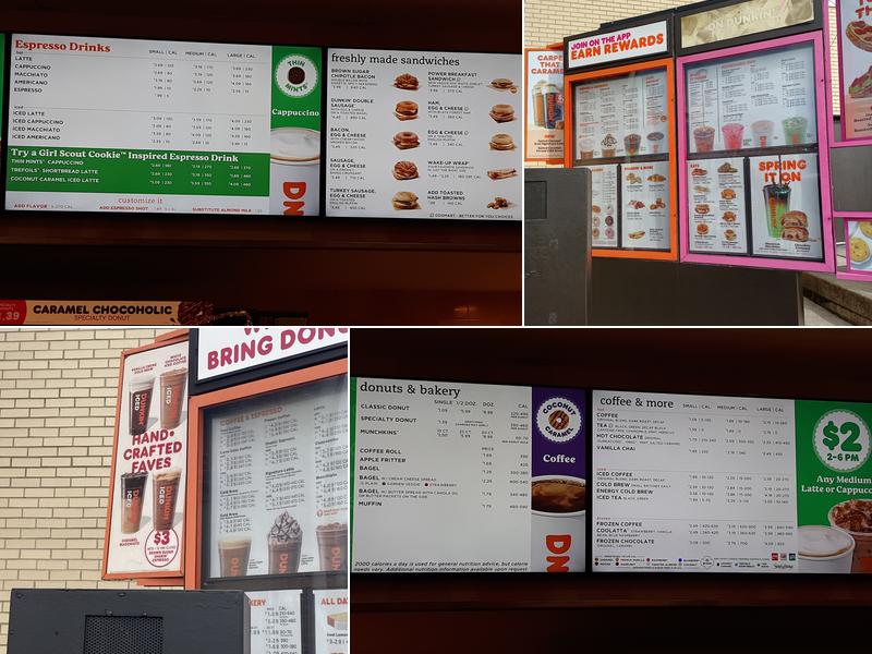 Dunkin' Menu