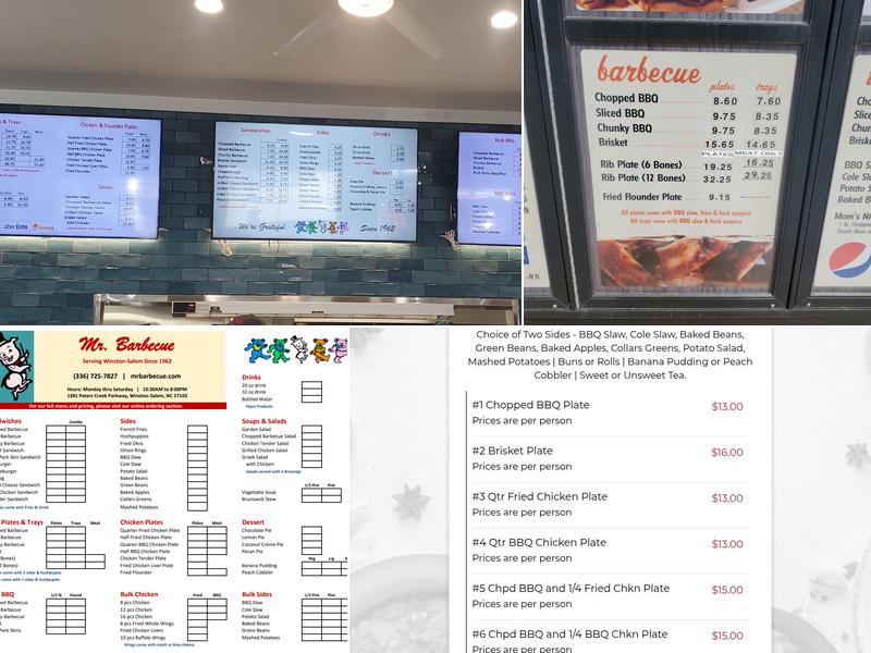 Mr. Barbecue Menu