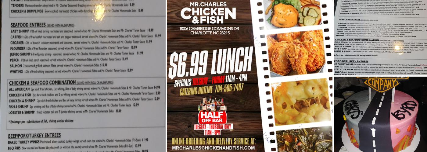 Mr. Charles Chicken & Fish Cambridge Commons Menu