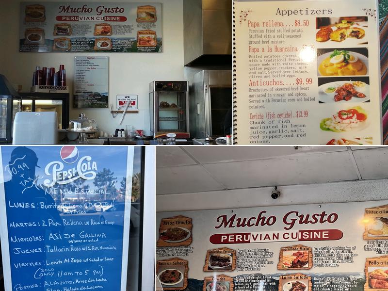 Mucho Gusto Peruvian Cuisine Menu
