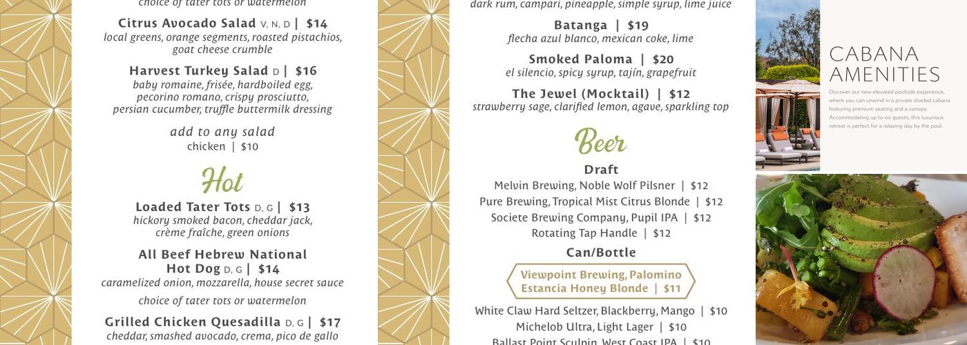 Mustangs & Burros Menu