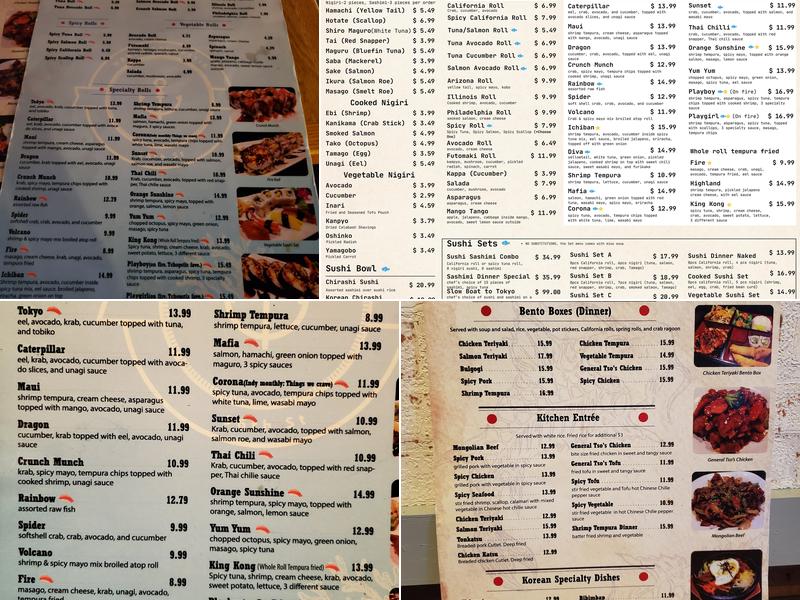 Naked Tchopstix Menu