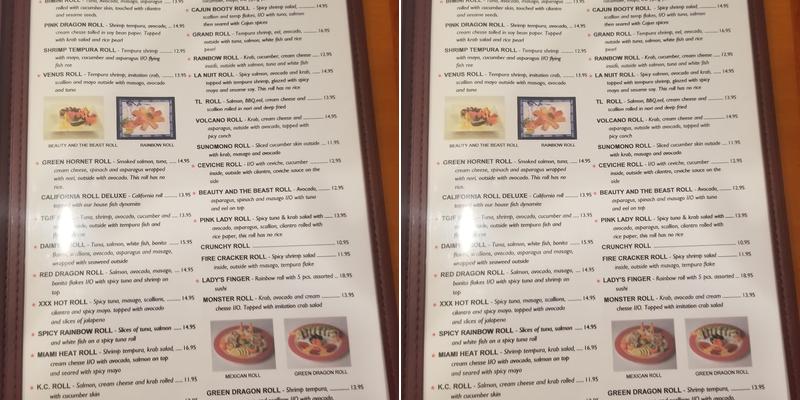 Nami Sushi & Grill Menu