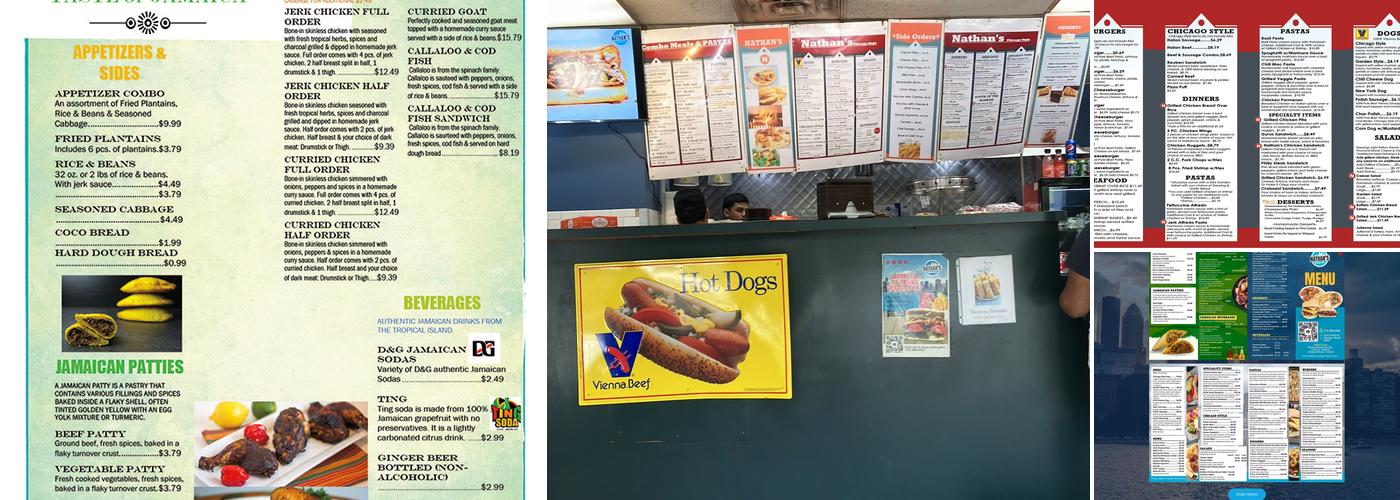 Nathan's Chicago Style Menu