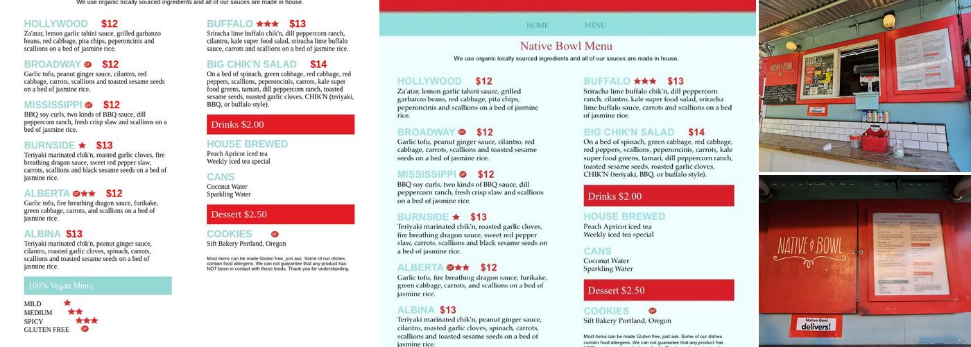 Native Bowl Menu