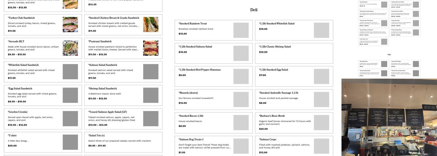 Neopol Savory Smokery Menu