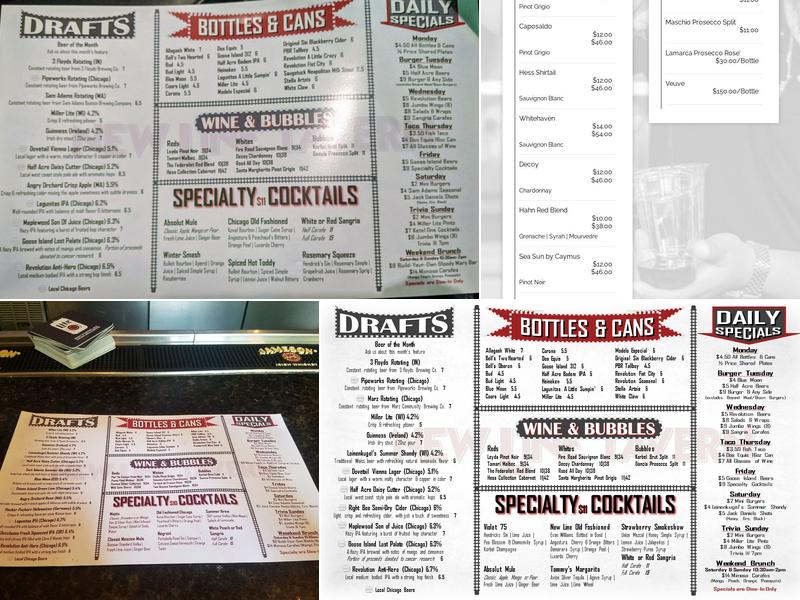 New Line Tavern Menu