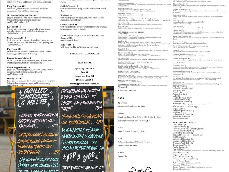 NewsBar Café Menu