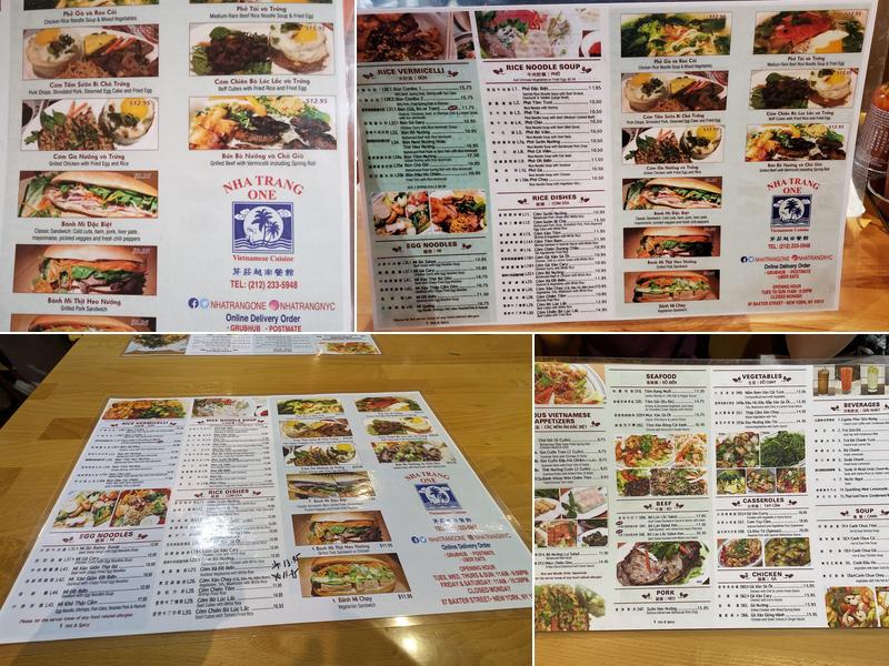 Nha Trang One Menu