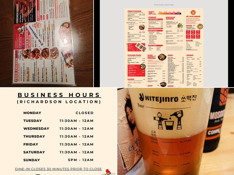 No.1 Plus Chicken - Dallas Menu