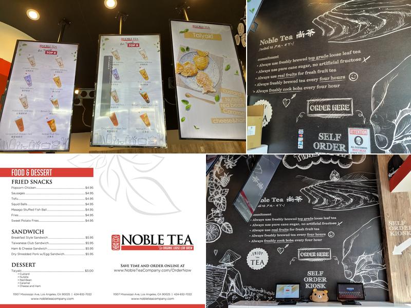 Noble Tea Menu