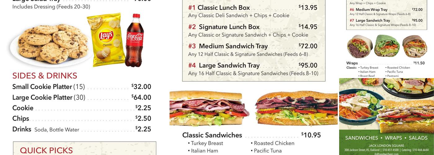 North Beach Sandwicheez Menu