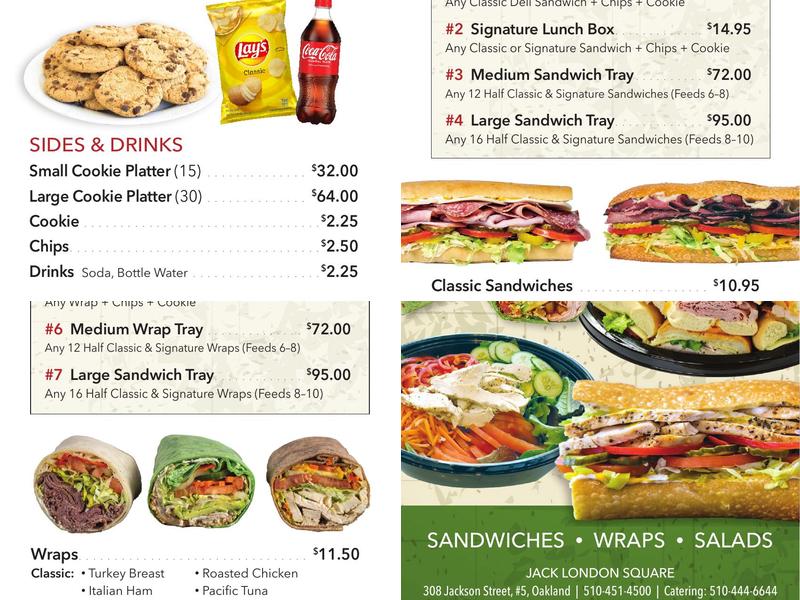 North Beach Sandwicheez Menu