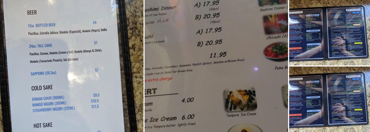 North Park Sushi & Grill Menu