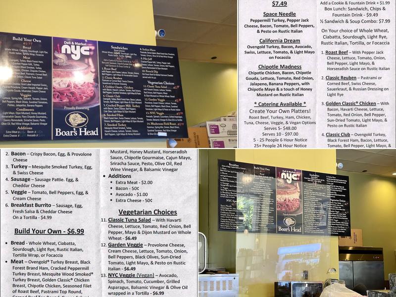 Nyc Deli Market Menu