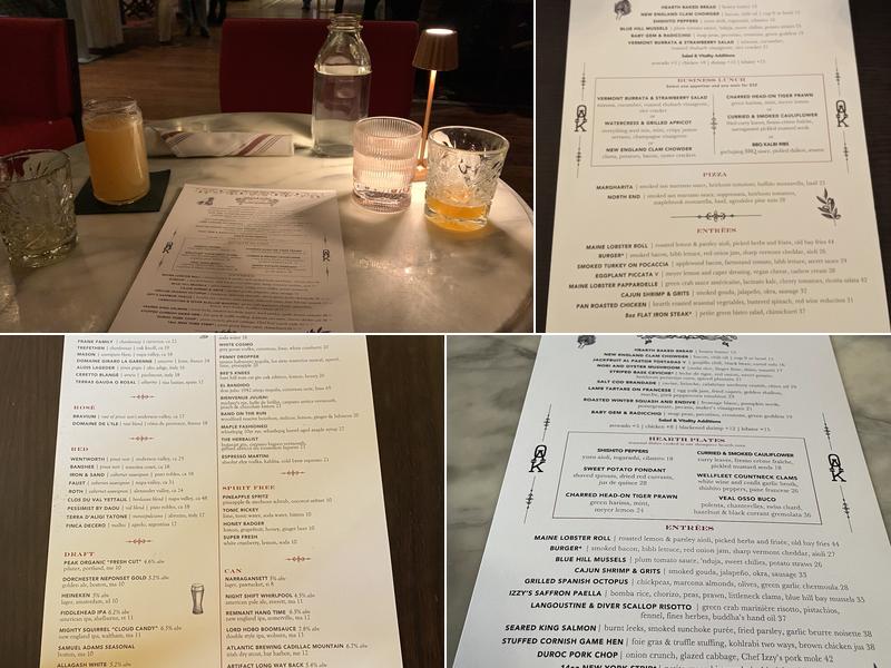 Oak Long Bar + Kitchen Menu