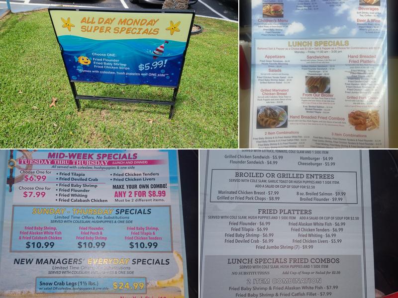 Ocean View Seafood Restaurant Menu