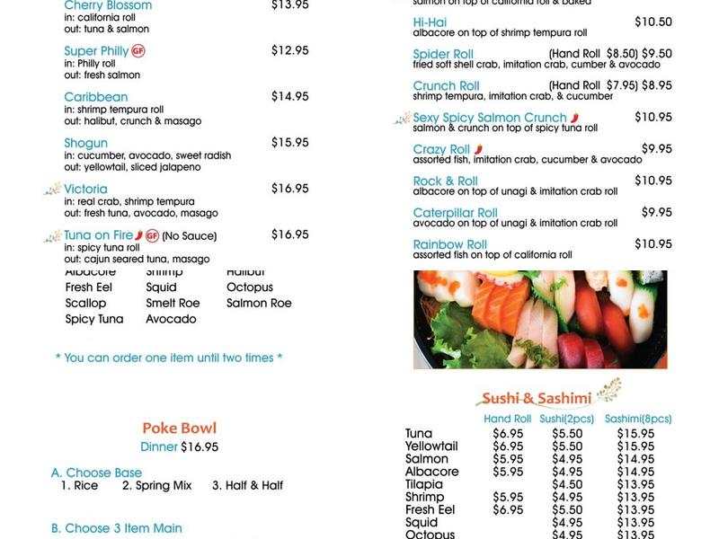 Oh My Sushi Menu