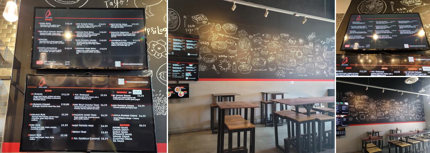 Oi Asian Fusion Menu